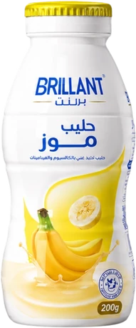 عبوة حليب برلنت بنكهة الموز 200 مل